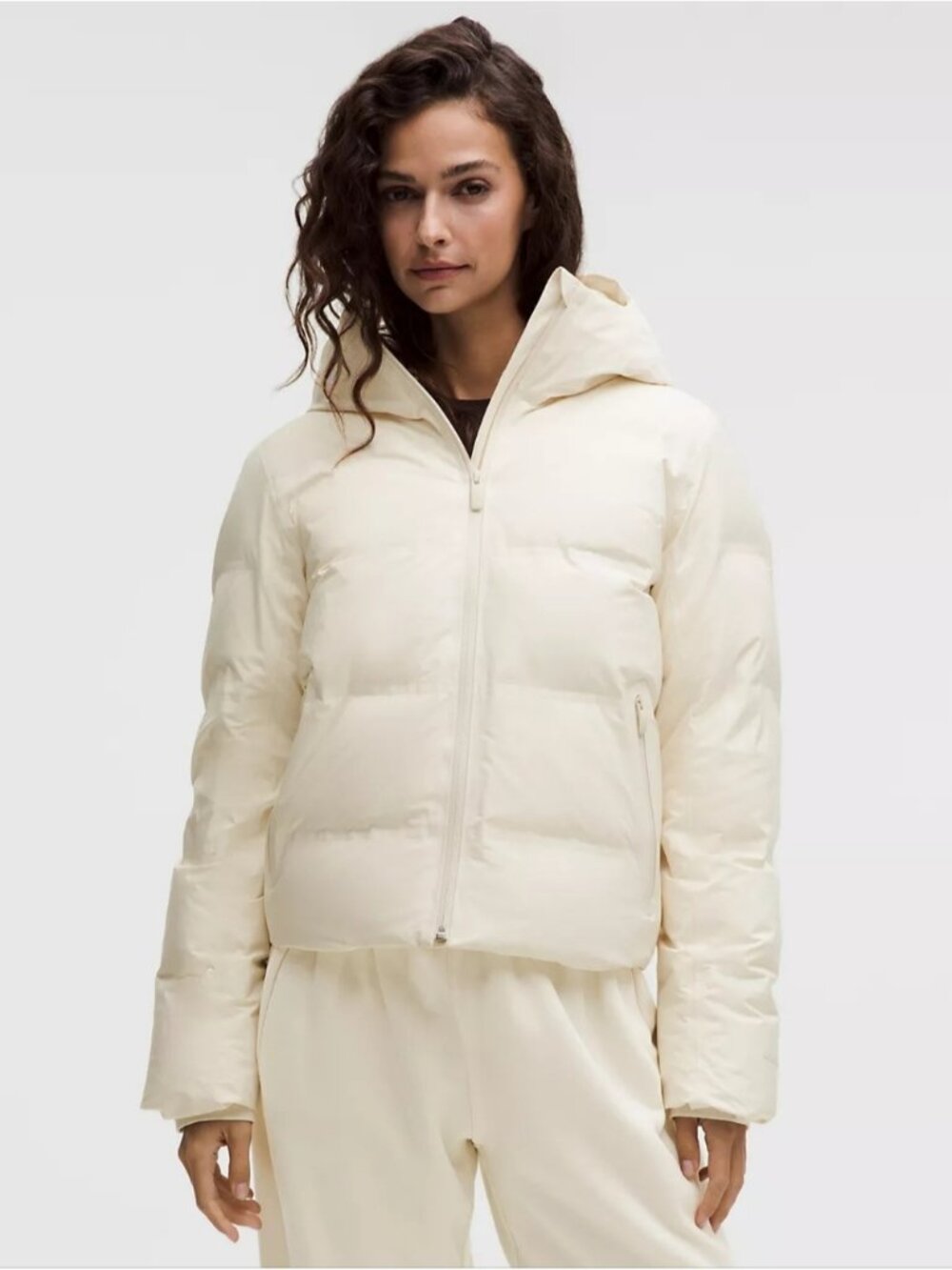 Lululemon Slush Hour 600-Down-Fill Waterproof Jacket Natural Ivory Like New